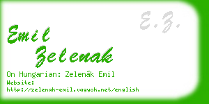 emil zelenak business card