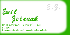 emil zelenak business card